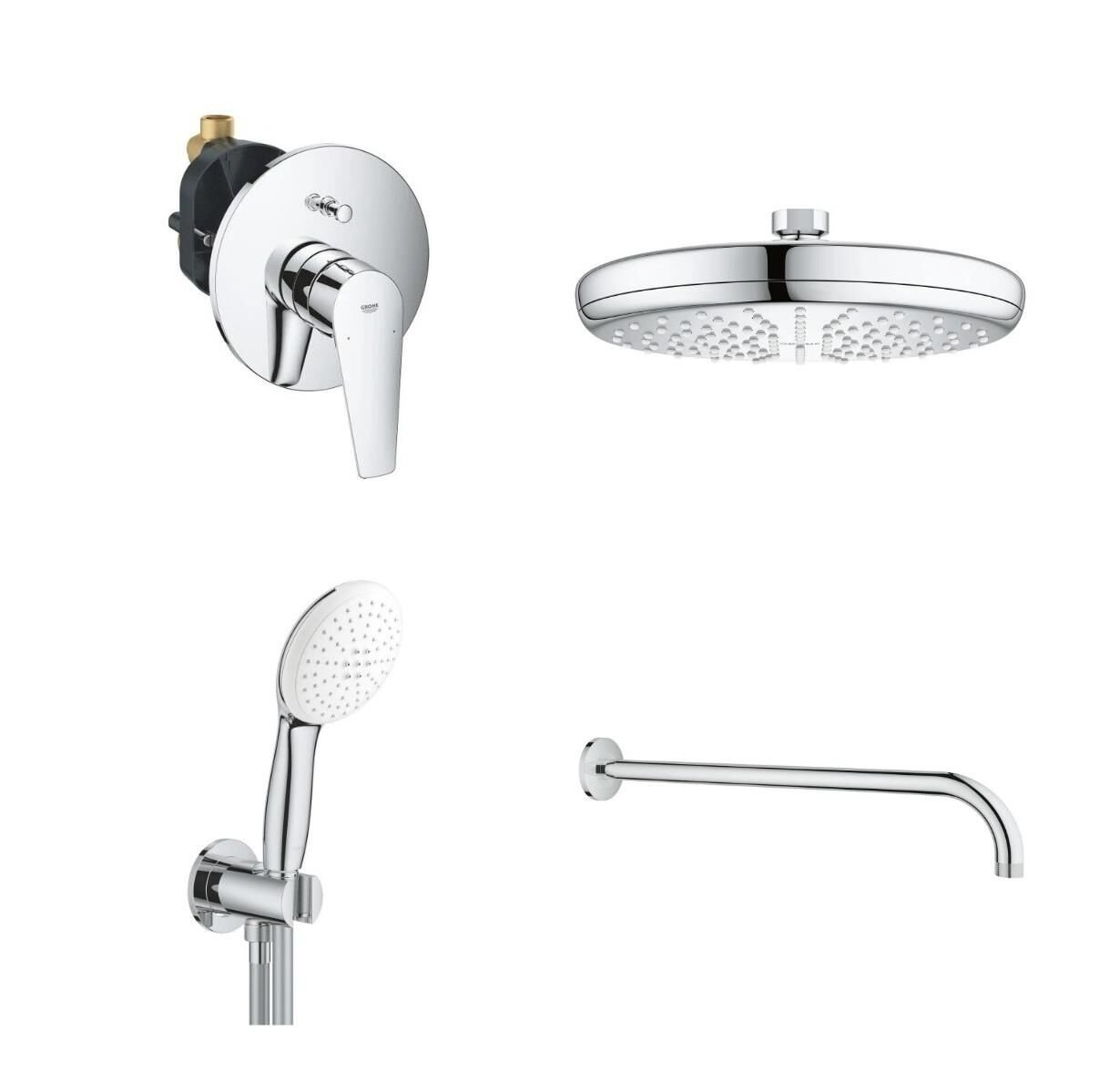 Grohe Bauedge Yeni Ankastre Banyo Bataryası Seti (Gagasız)- 29079001SET4
