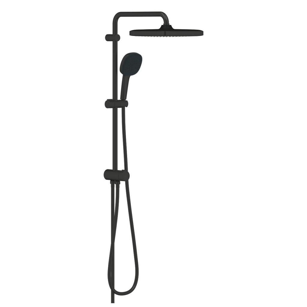 Grohe Tempesta System 250 Cube Duvar Bağlantılı, Divertörlü Duş Sistemi Mat Siyah - 269772431