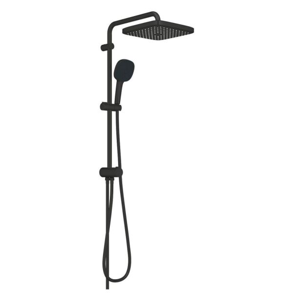 Grohe Tempesta System 250 Cube Duvar Bağlantılı, Divertörlü Duş Sistemi Mat Siyah - 269772431