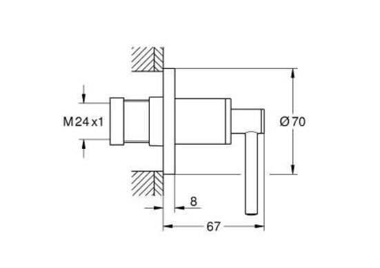 Grohe Atrio New Stop Valf - 29397DC0