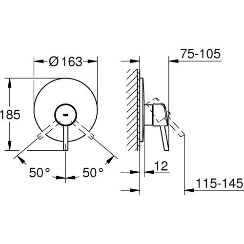 Grohe Concetto Ankastre Duş Bataryası 19345001