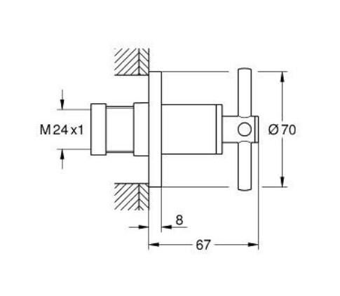Grohe Atrio Stop Valf Cool Sunrise - 29396GL0