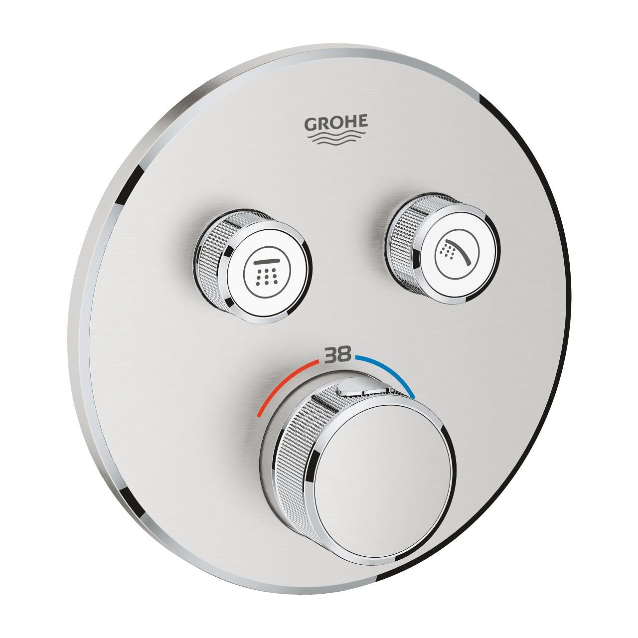 Grohe Grohtherm SmartControl Çift valfli akış kontrollü, ankastre termostatik duş bataryası - 29119DC0