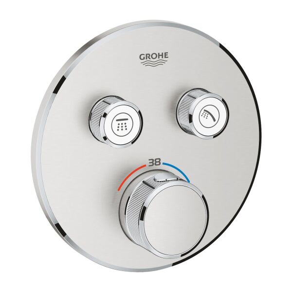 Grohe Grohtherm SmartControl Çift valfli akış kontrollü, ankastre termostatik duş bataryası - 29119DC0
