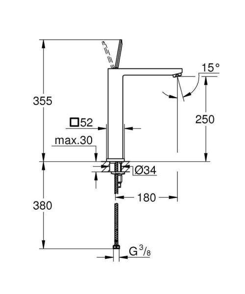 Grohe Eurocube Joy XL Boyut Lavabo Bataryası