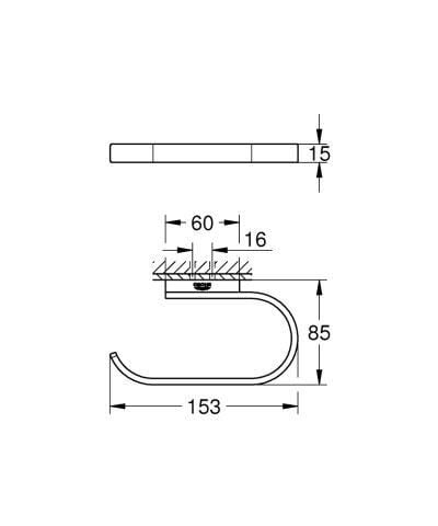 Grohe SELECTİON TUVALET KAĞITLIĞI - 41068GL0