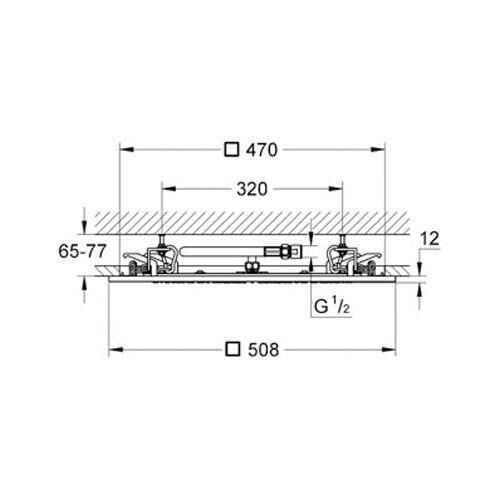 Grohe Rainshower F Gömme Tavan Duşu 50X50 cm - 27286000