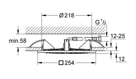 Grohe Rainshower F Gömme Tavan Duşu 25X25 cm - 27467000