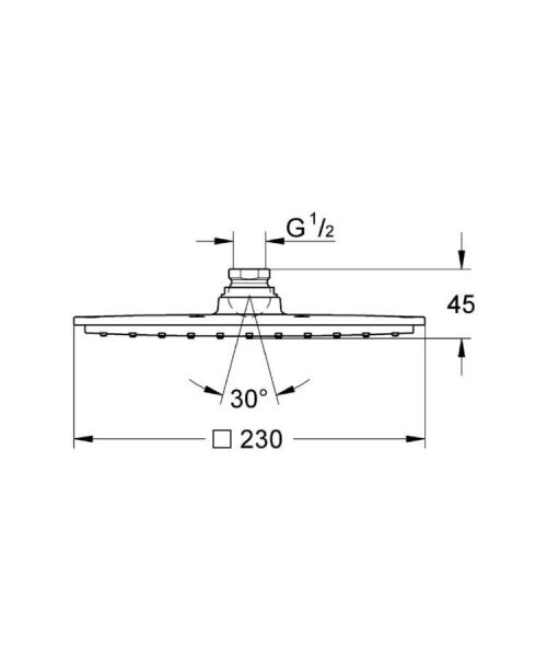 Grohe Rainshower® Allure 230 Tepe Duşu 23x23 cm - 27479000