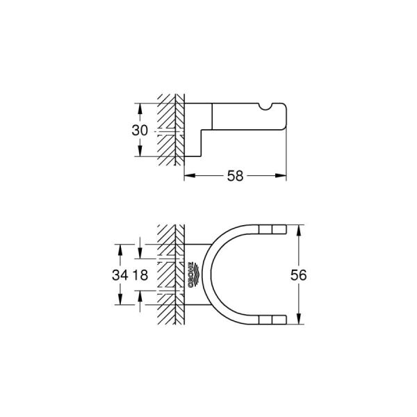 Grohe Selection Çift Havlu Askısı Brushed Hard Graphite - 41049Al0