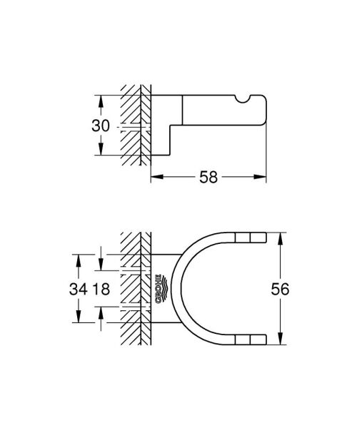 Grohe Selection Çift Havlu Askısı Hard Graphite - 41049A00