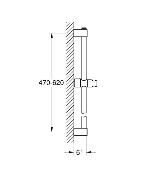 Grohe Tempesta Duş Sürgüsü 600 mm - 27523001