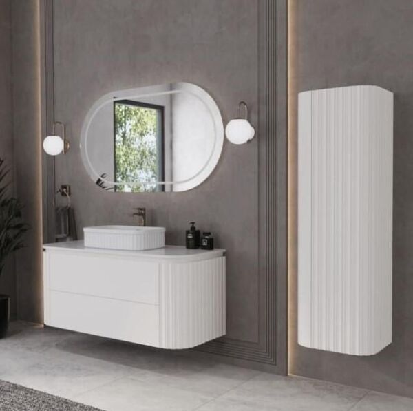 Gloria Lavabo Dolabı Bianco 120 cm Set