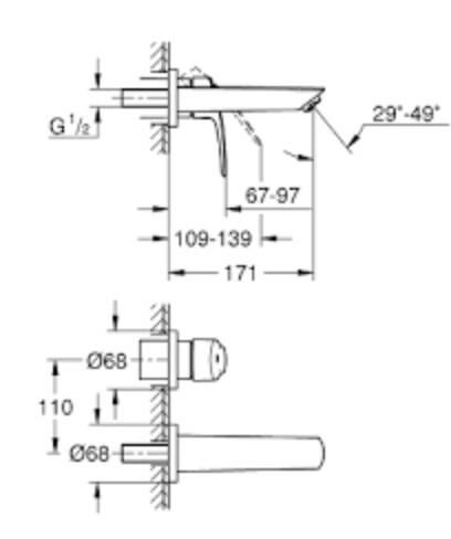 Grohe EUROSMART 2 DELİKLİ LAVABO BATARYASI S-BOYUT - 29337003