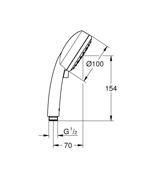 Grohe Ntemp Cosmopolitan 100 Iı El Duşu 2 Akışlı