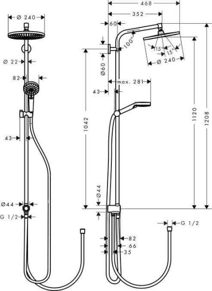 Hansgrohe Crometta S240 Reno Duş Kolonu