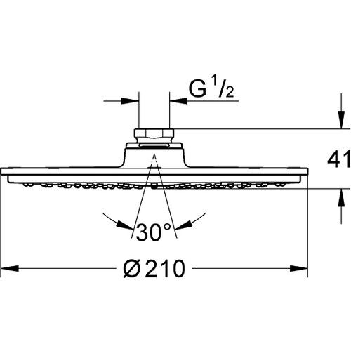 Grohe Rainshower Cosmopolitan 210 Tepe Duşu 1 Akışlı - 2836800E
