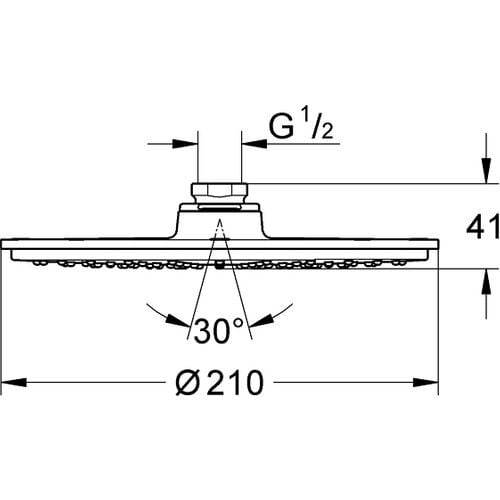 Grohe Rainshower Cosmopolitan 210 Tepe Duşu 1 Akışlı - 2836800E