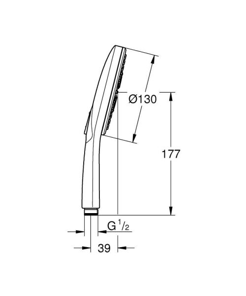 Grohe Rainshower Smartactive 130 El Duşu 3 Akışlı SuperSteel - 26574DC0
