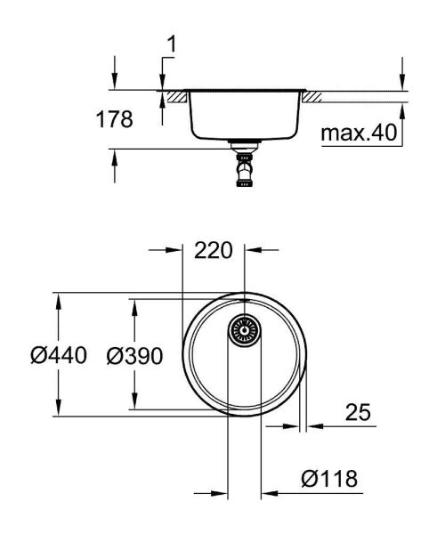 Grohe K200 Paslanmaz Çelik Eviye Paslanmaz Çelik - 31720SD0