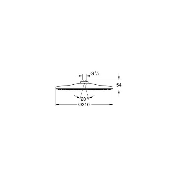 Grohe Rainshower Mono 310 Tepe Duşu 1 Akışlı 26562000