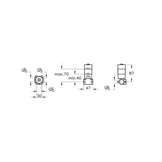 VitrA A41455 Ankastre Stop Valf Mix Sıva Altı Grubu Krom