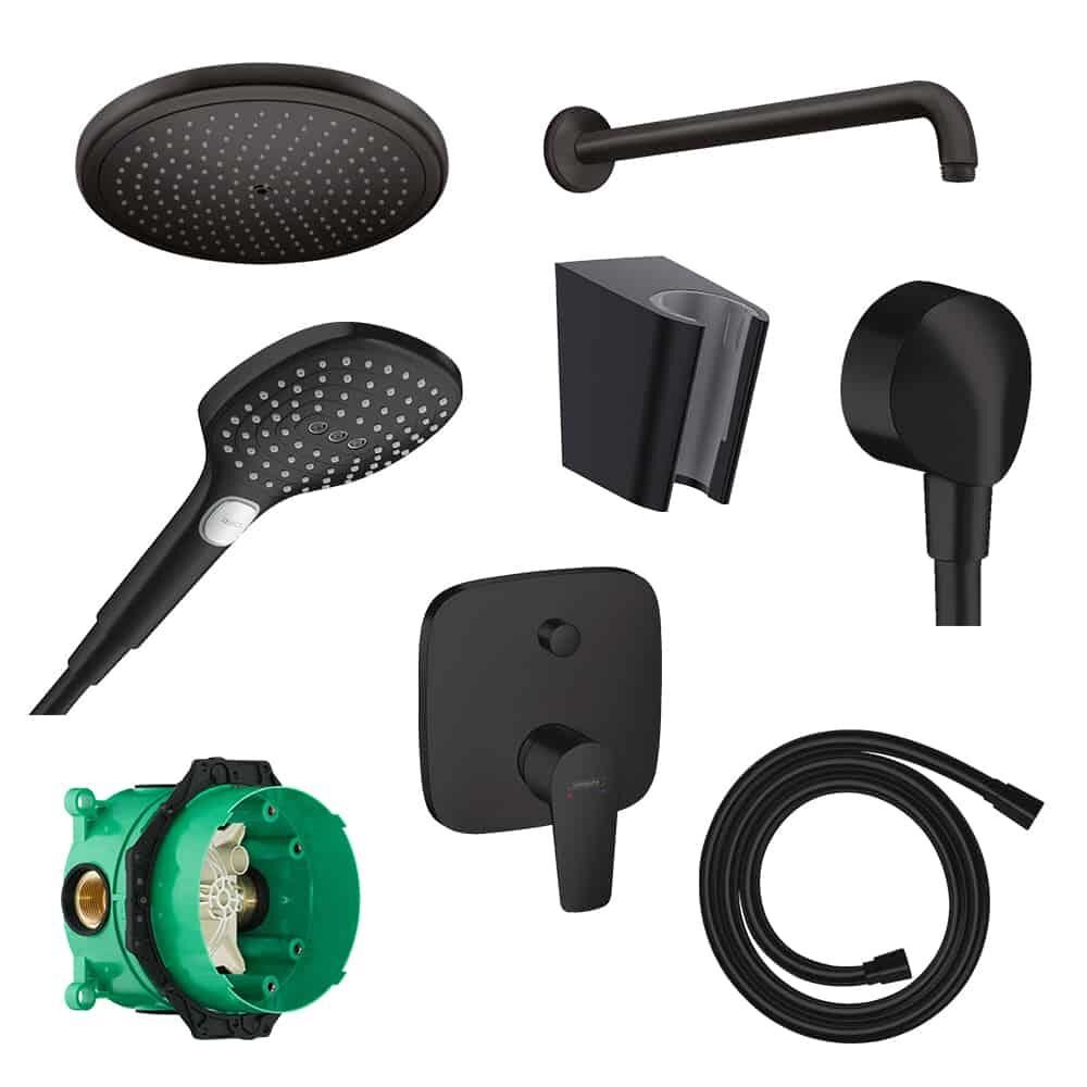 Hansgrohe Talis E Siyah Ankastre Duş Seti