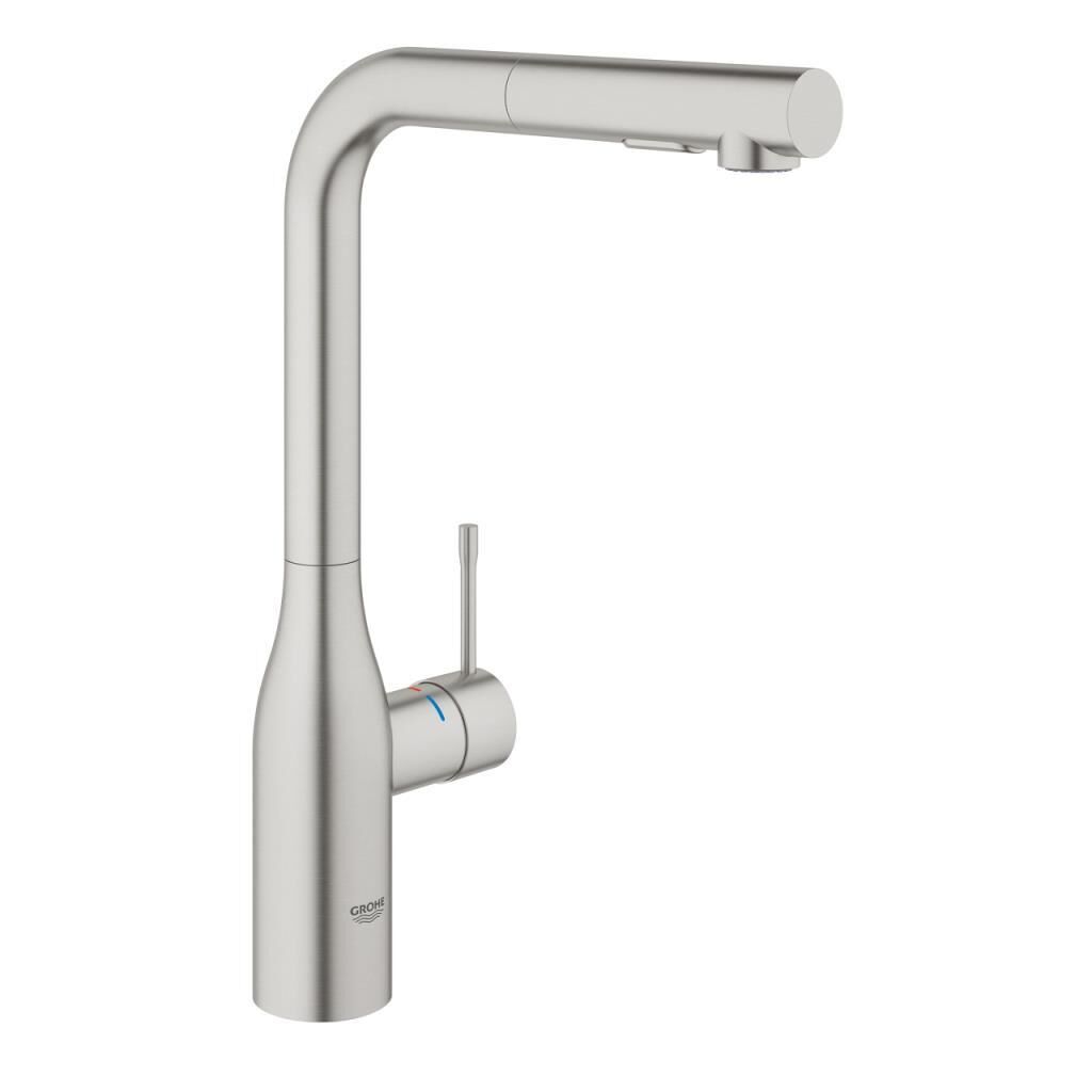 Grohe Eviye Bataryası Spiralli 2 Fonk Essence Paslanmaz Çelik - 30504DC0