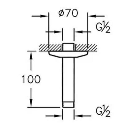 Artema Tavandan Kısa Dirsek A45649