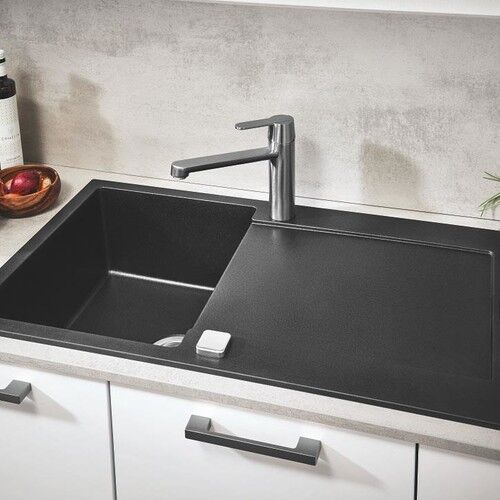 Grohe K500 Kuvars Kompozit Eviye  60 -C 100/50, Granit Siyah Rengi - 31645AP0