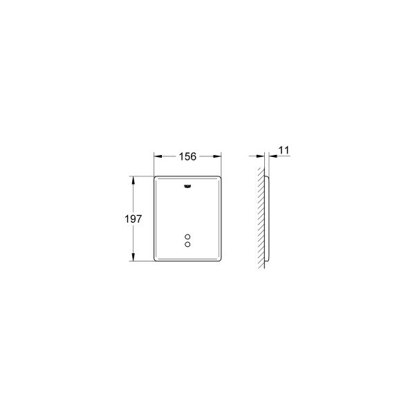 Grohe Pisuvar Duvar Dışı Fotoselli Skate Kapak Krom - 37749000