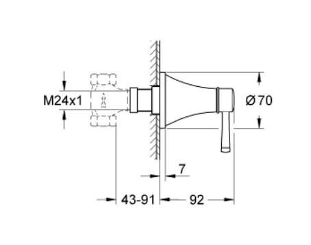 Grohe Grandera Ankastre stop valf - 29420IG0