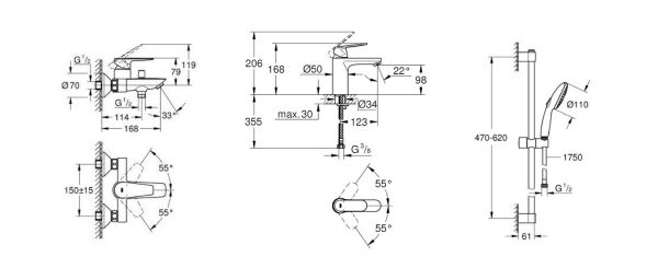 Grohe 3 Parça Yenilik Seti - 27644SET
