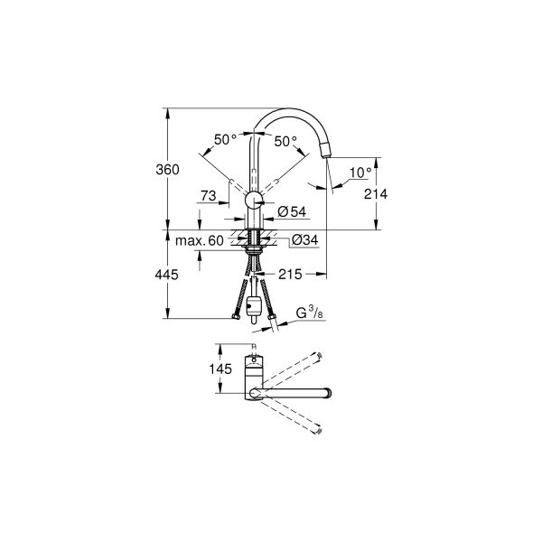 Grohe Minta Tek Kumandalı Eviye Bataryası 32918DC0