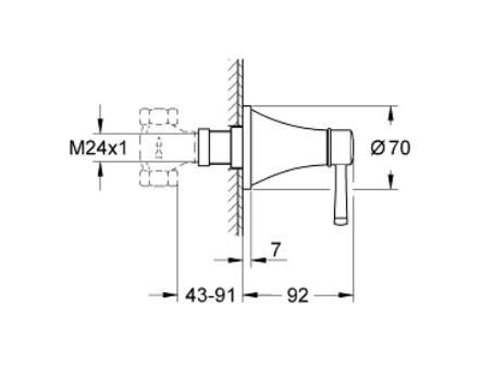 Grohe Grandera Ankastre stop valf - 29420000