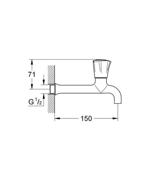 Grohe Costa L Duvardan Tek Musluk Uzun 150 mm - 30064001