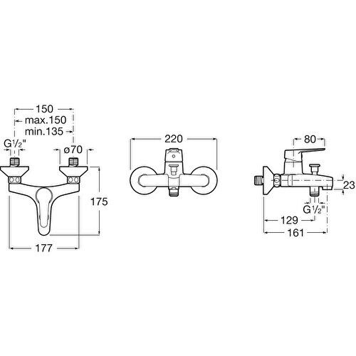 Roca Estreia Banyo Bataryası A5A027EC0K