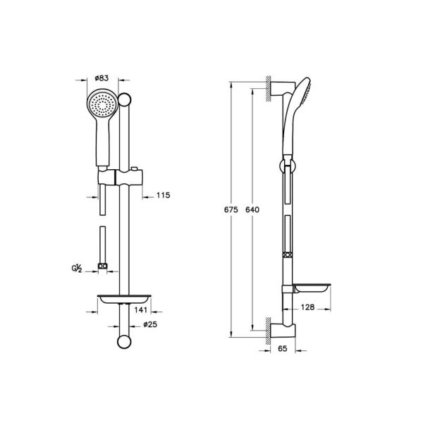 Artema Slim 3f Sürgülü El Duşu Takımı Set A45678STA