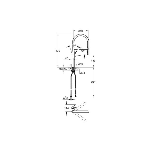 Grohe Essence Cool Sunrise Eviye Bataryası