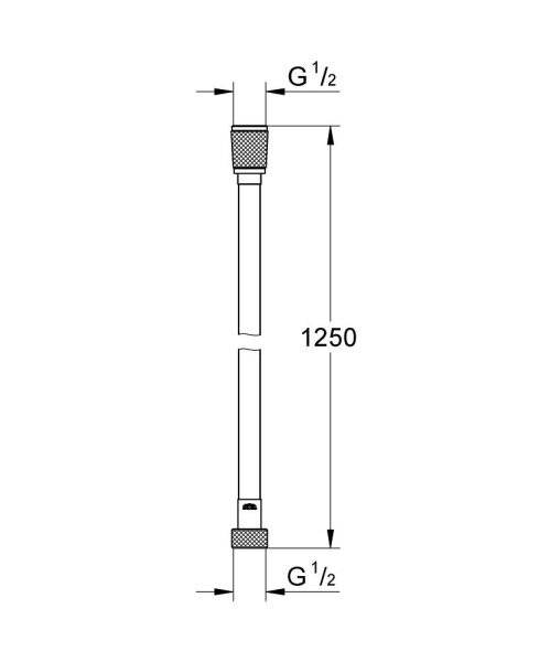Grohe Silverflex Twistfree Duş Hortumu 125 cm Mat Siyah - 28362KF1