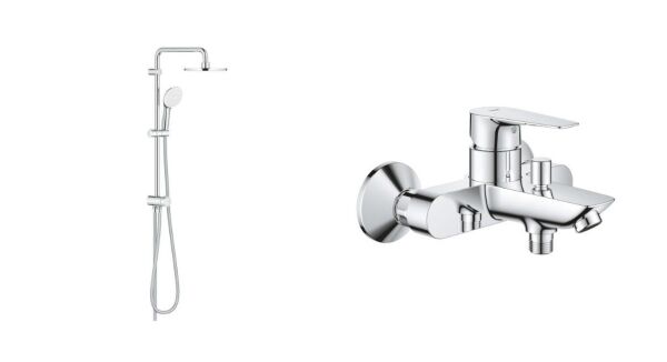 Grohe Duş Seti (Tepe Duşlu Sürgü + Banyo Bataryası) - 27389003SET3