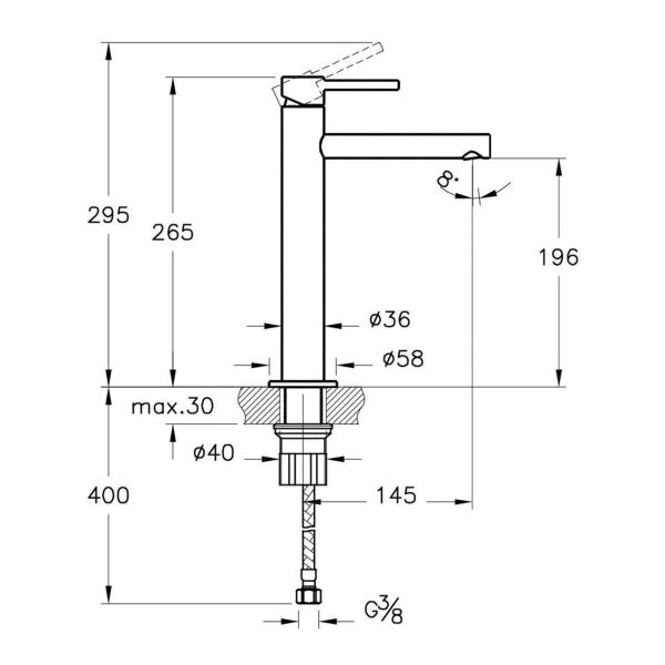 VitrA Origin A4255726 Çanak Lavabo Bataryası Bakır