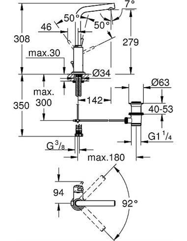 Grohe Atrio Tek Kumandalı Lavabo Bataryası - 32129001