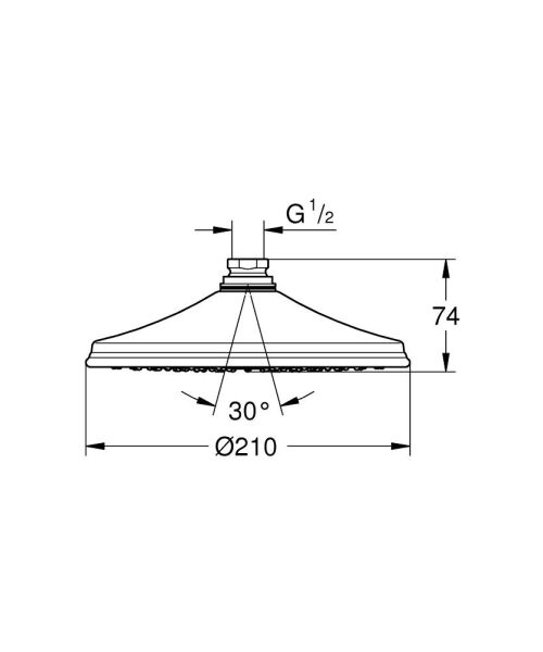 Grohe Rainshower® Retro Tepe Duşu 21 cm - 28369000
