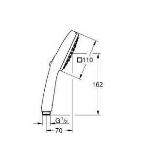 Grohe Tempesta Cube 110 El Duşu 3 Püskürtme - 27572003