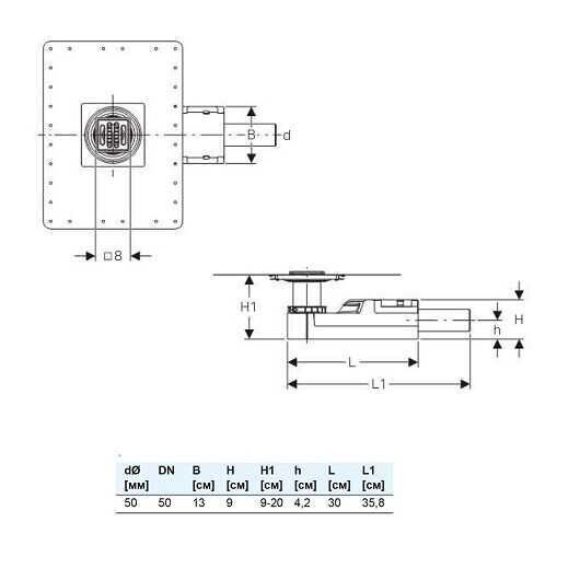 Geberit Yer Süzgeci Sifon Seti,Min 90 Mm Yükseklik