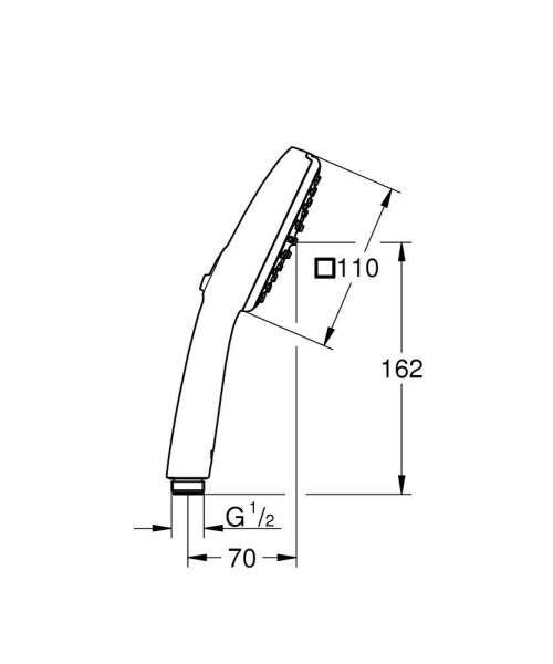 Grohe Tempesta Cube 110 El Duşu 2 Akışlı Rain,Jet - 27571003