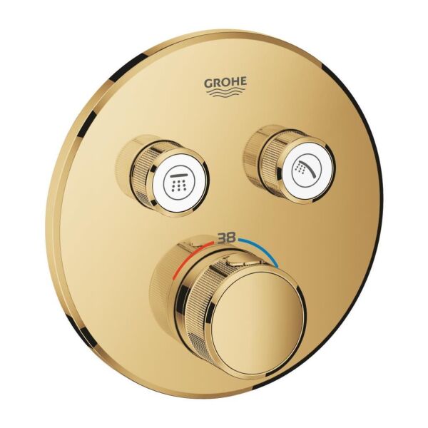 Grohtherm Smartcontrol Çift Valfli Akış Kontrollü, Ankastre Termostatik Duş Bataryası - 29119GL0