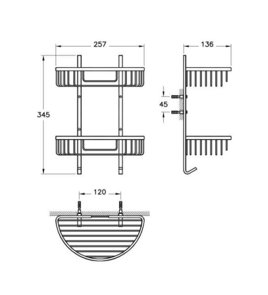 VitrA Arkitekta A44053 İkili Malzemelik Krom