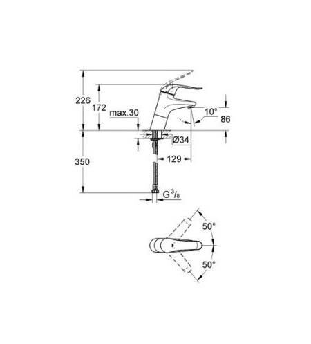 Grohe Euroeco Special Uzun Kumanda Kollu Lavabo Bataryası - 32765000